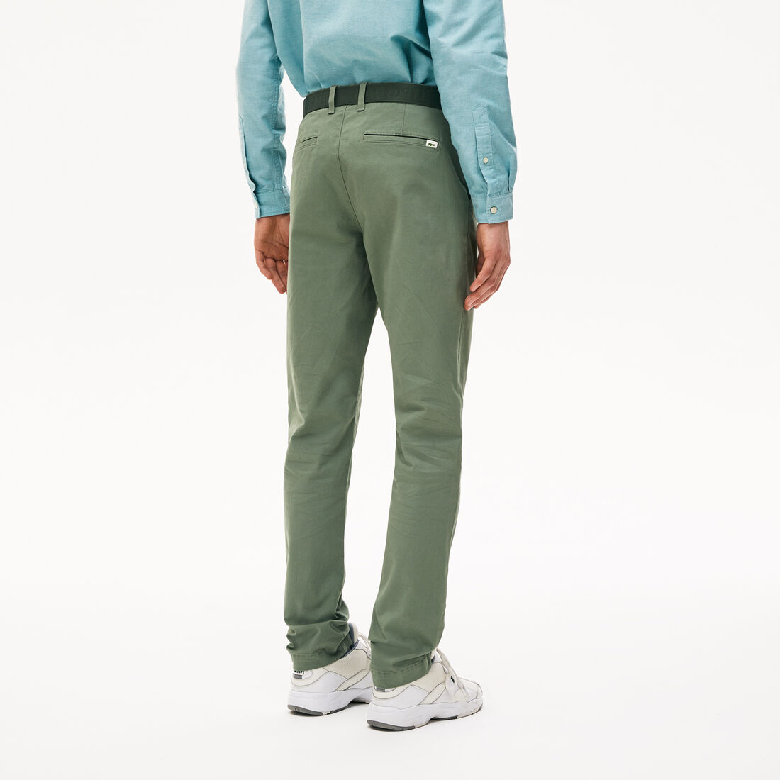 Lacoste Slim Fit Stretch Gabardine Chino Hose Herren Grün | UVSM-56139