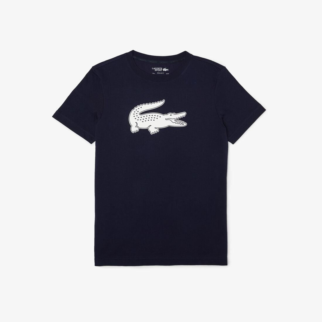 Lacoste Sport 3d Print Crocodile Atmungsaktiv Jersey T-shirts Herren Navy Blau Weiß | BHYD-74201