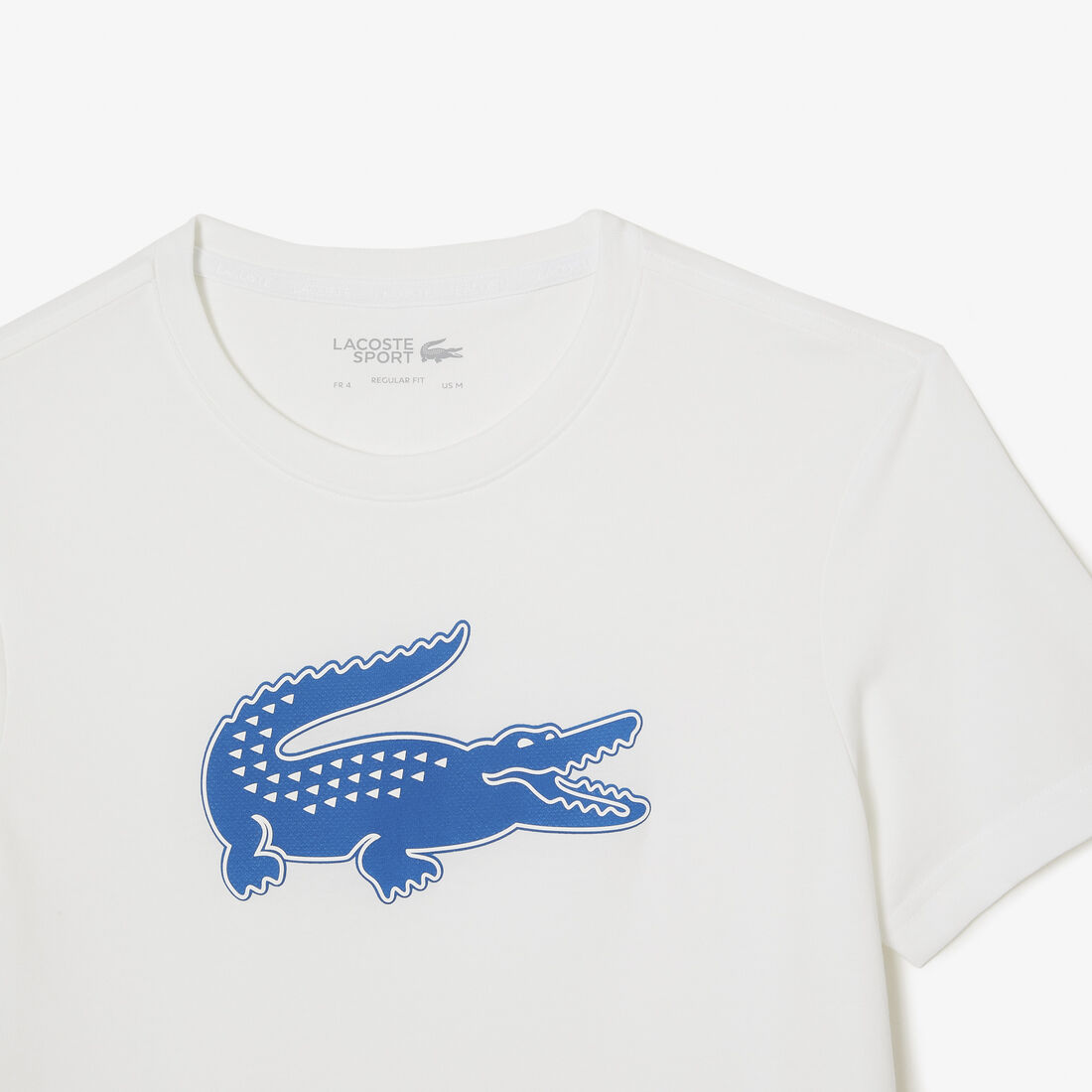 Lacoste Sport 3d Print Crocodile Atmungsaktiv Jersey T-shirts Herren Weiß Blau | COMP-52479