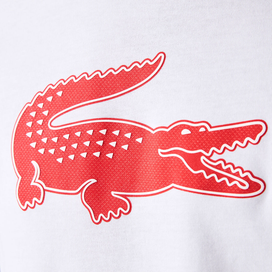 Lacoste Sport 3d Print Crocodile Atmungsaktiv Jersey T-shirts Herren Weiß | PFSY-16894