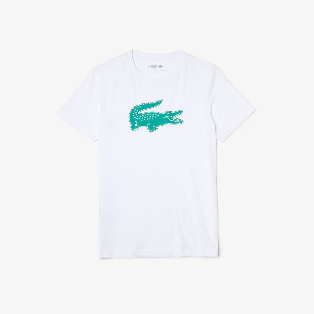 Lacoste Sport 3d Print Crocodile Atmungsaktiv Jersey T-shirts Herren Weiß Grün | PTGV-75240