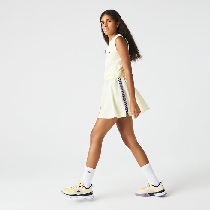 Lacoste Sport Built-in Shorty Tennis Kleider Damen Gelb Lila | ZMQC-75316