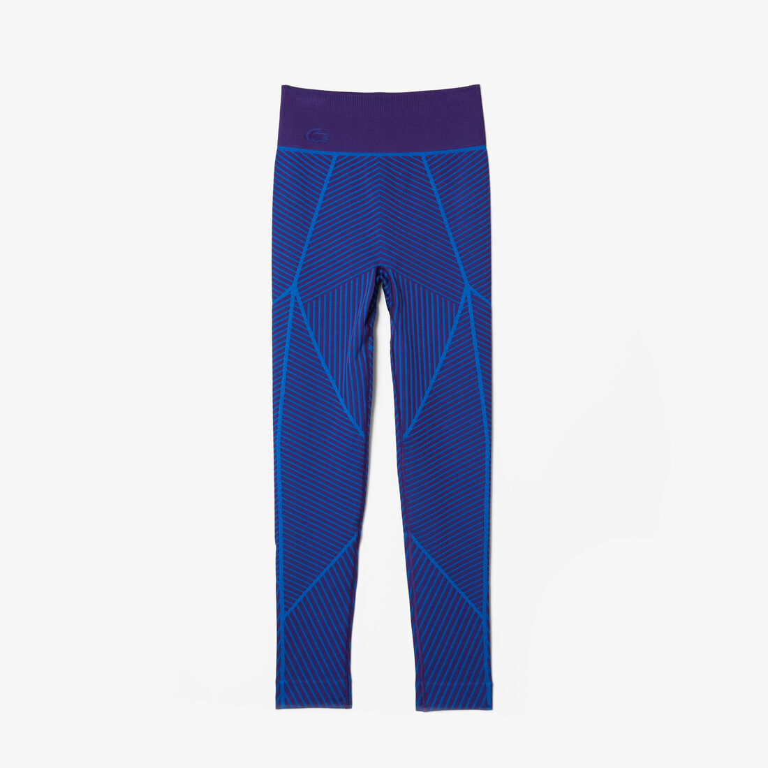 Lacoste Sport Contrast Gestreift Seamless Leggings Damen Lila Blau | FLMU-54708