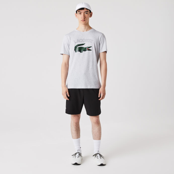 Lacoste Sport Crocodile Print Jersey T-shirts Herren Grau | JKVY-71086