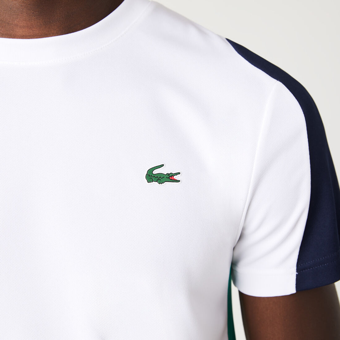 Lacoste Sport Crocodile Print Tennis T-shirts Herren Weiß | DCSQ-57246