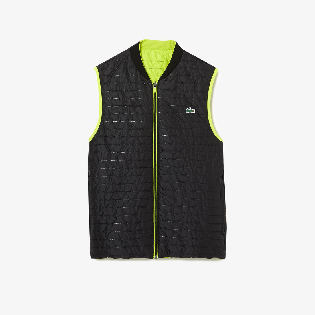 Lacoste Sport Gepolstert And Reversible Vest Jacke Herren Gelb Schwarz | YOKI-23869