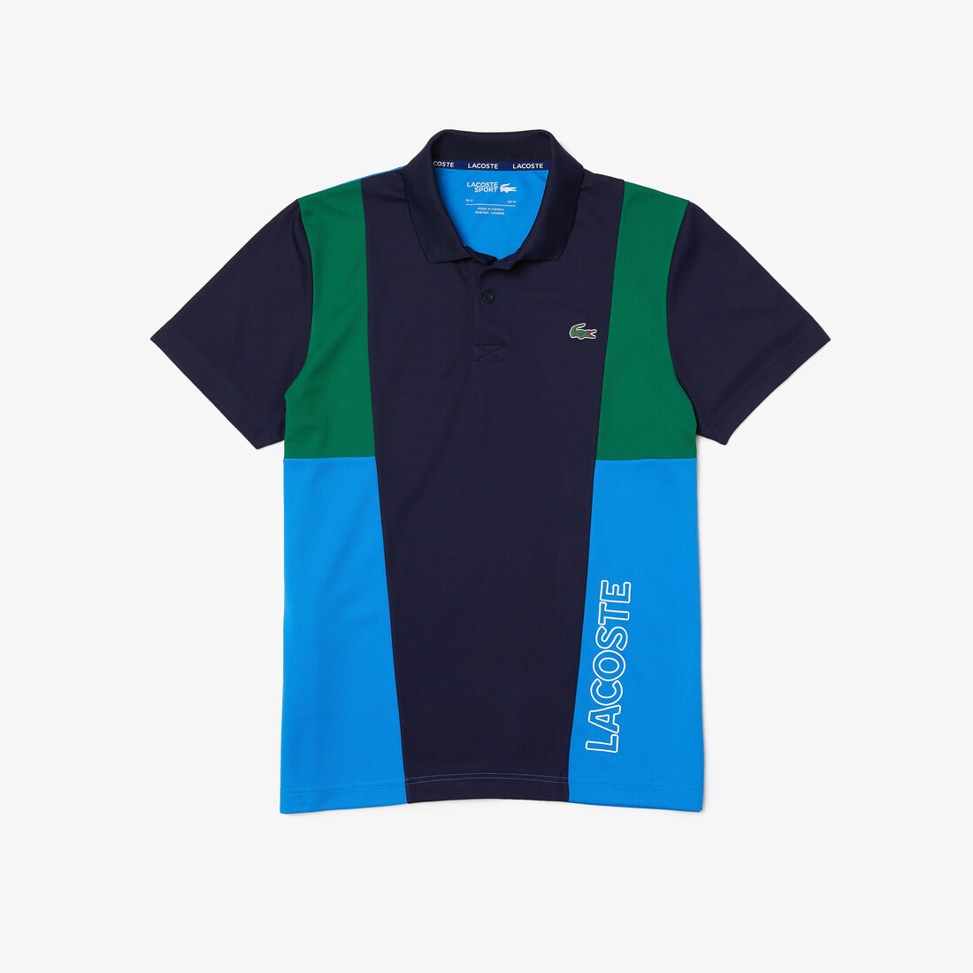 Lacoste Sport Graphic Atmungsaktiv And Resistant Piqué Polo Shirts Herren Blau | DKNM-86157