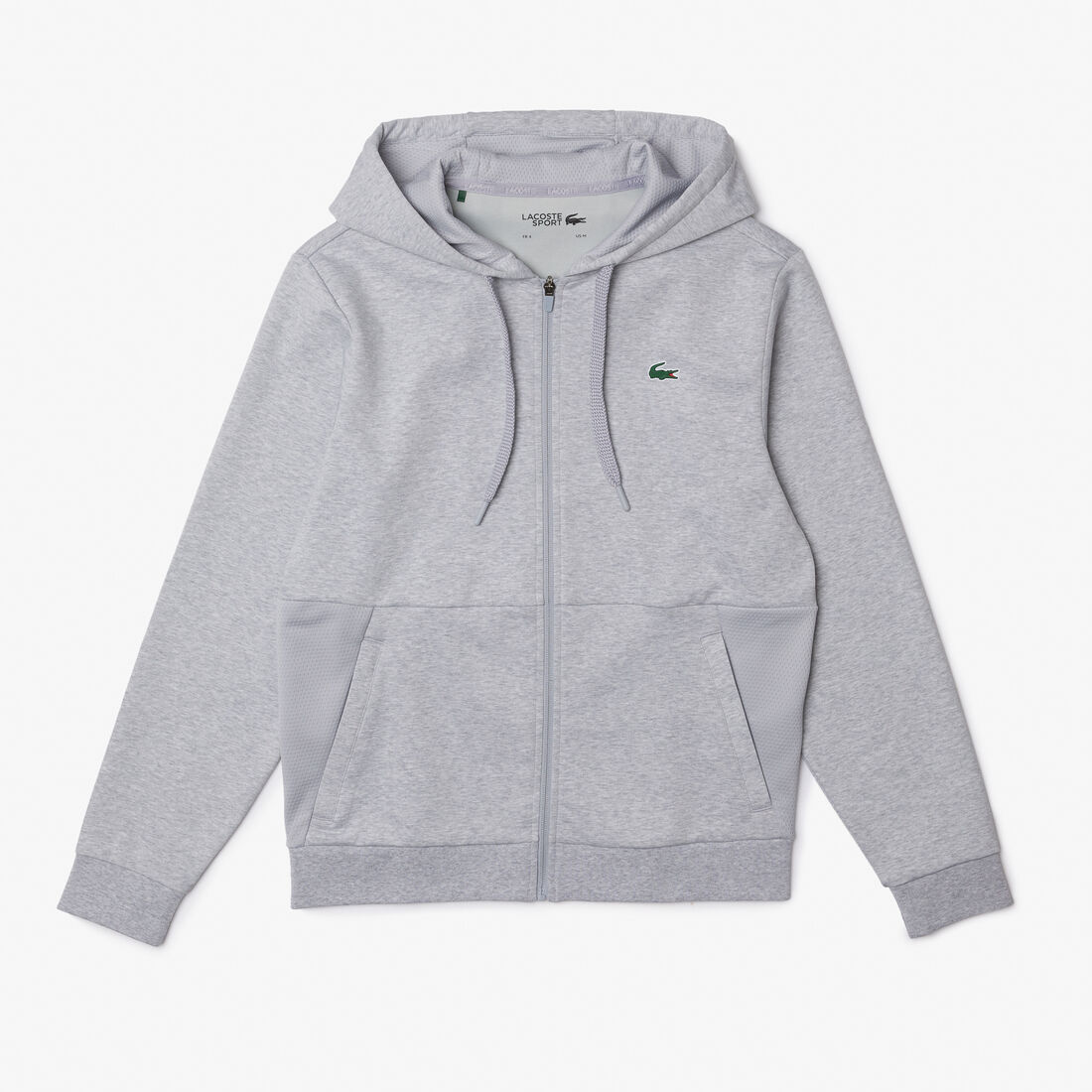 Lacoste Sport Mesh Panels Hoodie Herren Grau Hellgrau | GKUE-28710