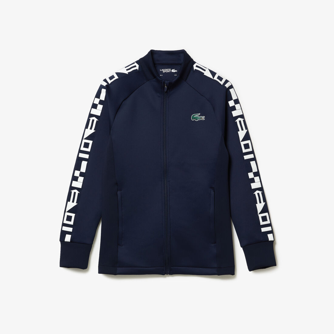 Lacoste Sport Printed Zip Tennis Sweatshirts Herren Navy Blau | GKEX-90123