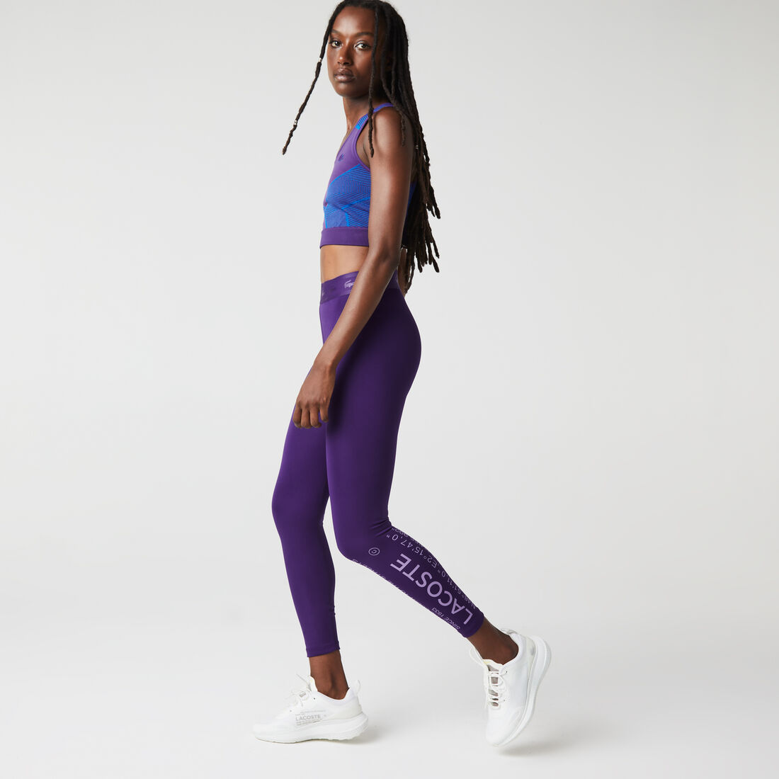 Lacoste Sport Prints And Inscriptions Leggings Damen Lila | GEKZ-48719