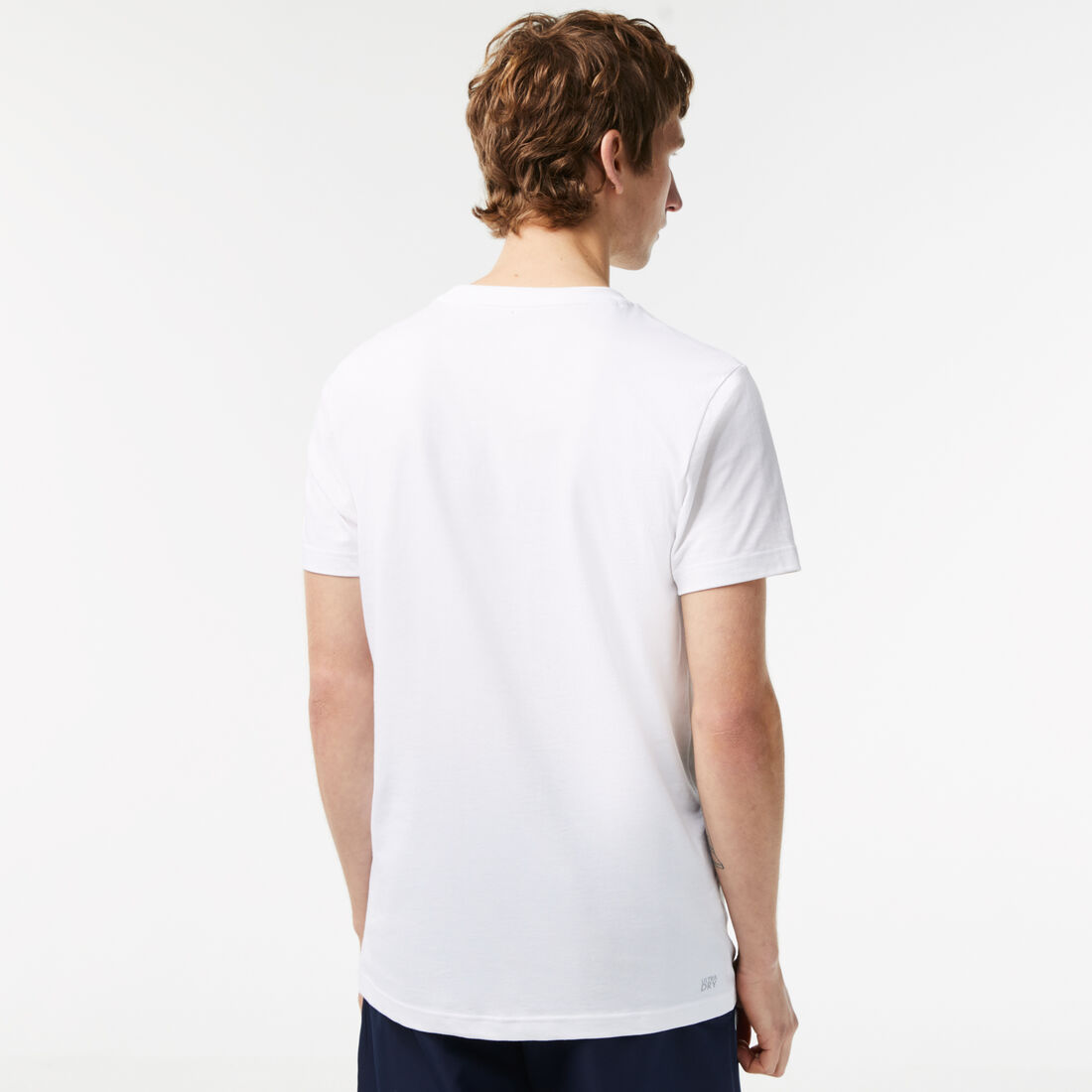 Lacoste Sport Regular Fit With Contrast Branding T-shirts Herren Weiß | YETA-90238