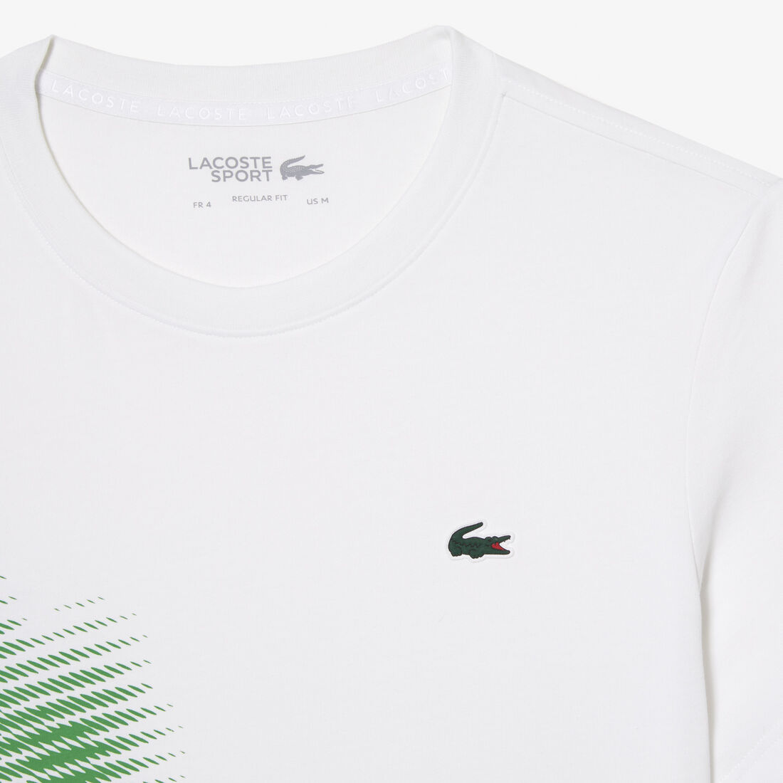 Lacoste Sport Regular Fit With Contrast Branding T-shirts Herren Weiß | YETA-90238