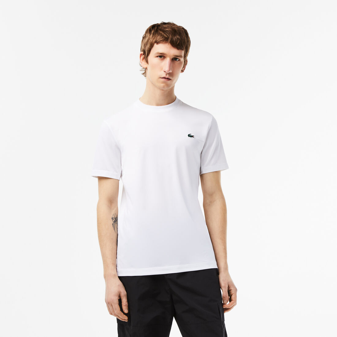 Lacoste Sport Slim Fit Stretch Jersey T-shirts Herren Weiß | PZWI-87201