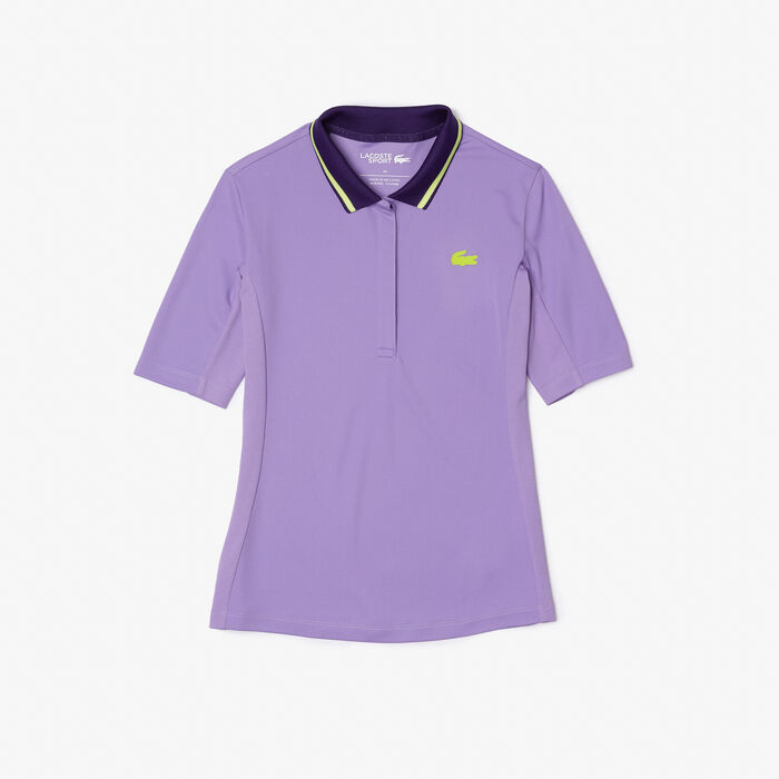 Lacoste Sport Thermo-regulating Piqué Tennis Polo Shirts Damen Lila Gelb | HKRA-97581