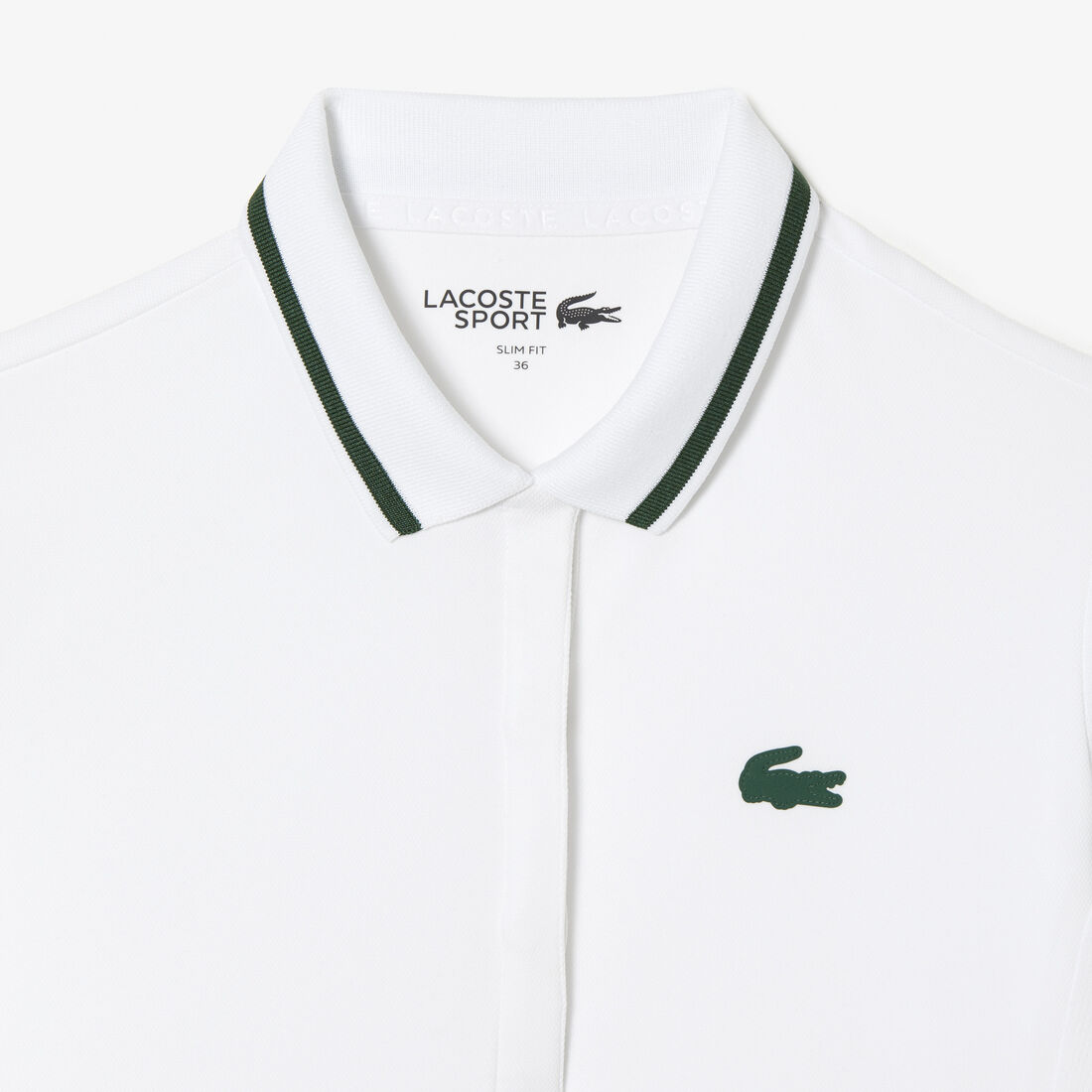 Lacoste Sport Thermo-regulating Piqué Tennis Polo Shirts Damen Weiß Grün | KPUD-07481