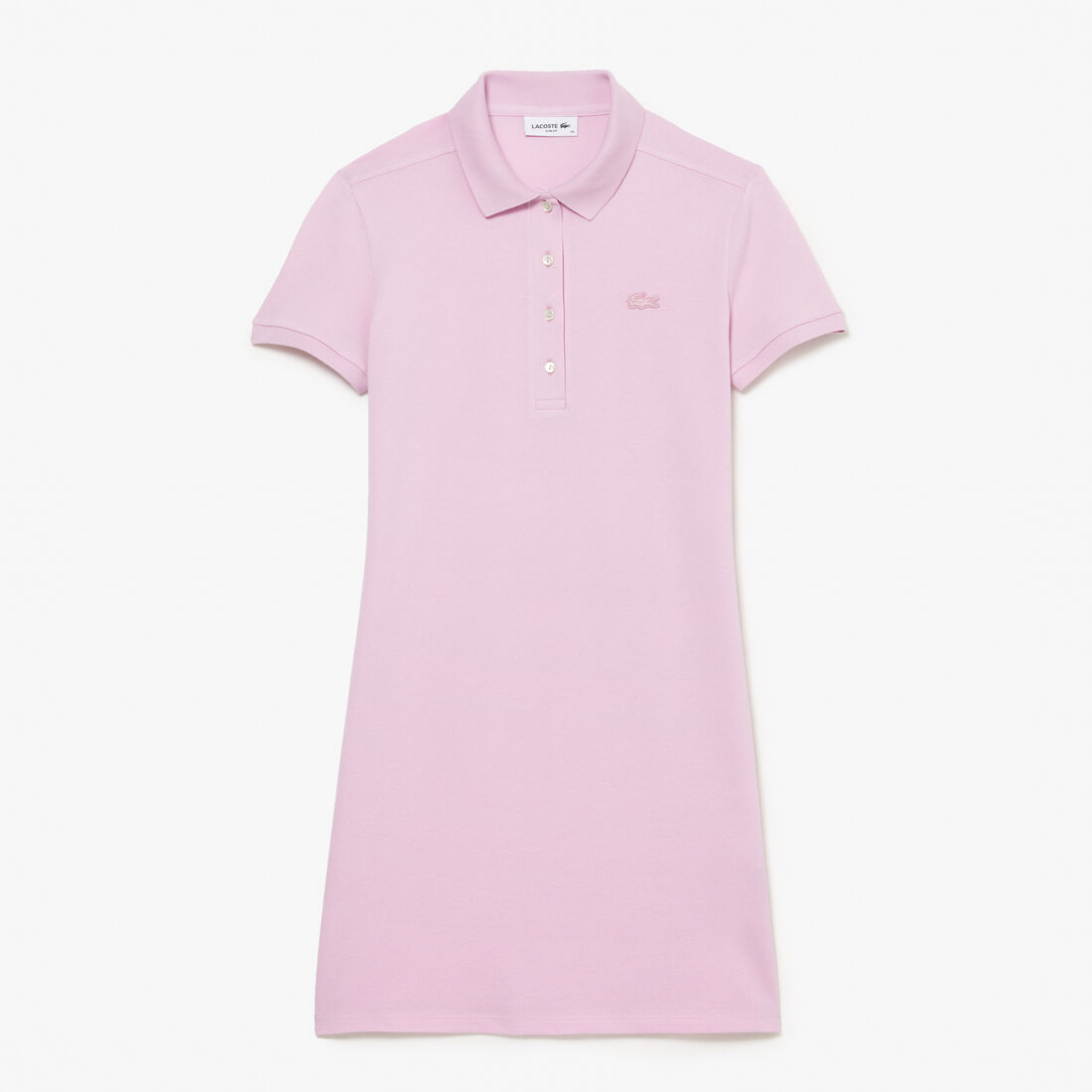 Lacoste Stretch Baumwoll Piqué Kleider Damen Rosa | DOMV-05724