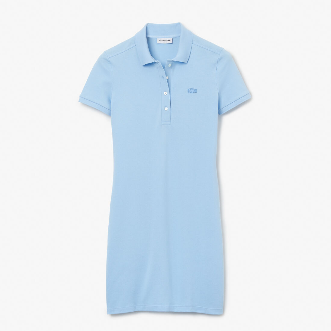 Lacoste Stretch Baumwoll Piqué Kleider Damen Blau | VMYN-18097