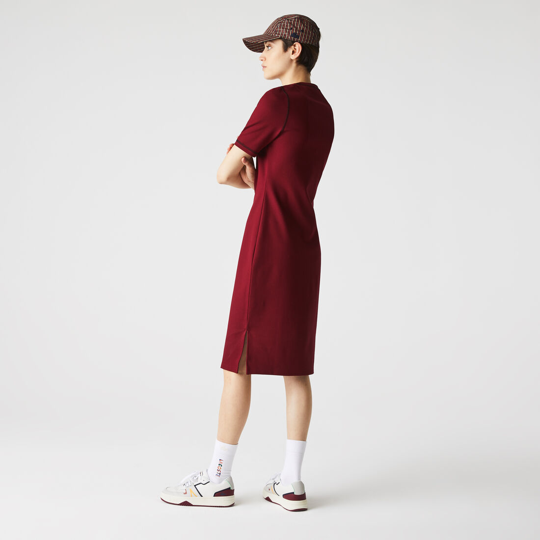 Lacoste Stretch Kleider Damen Rot | ZJCX-84037