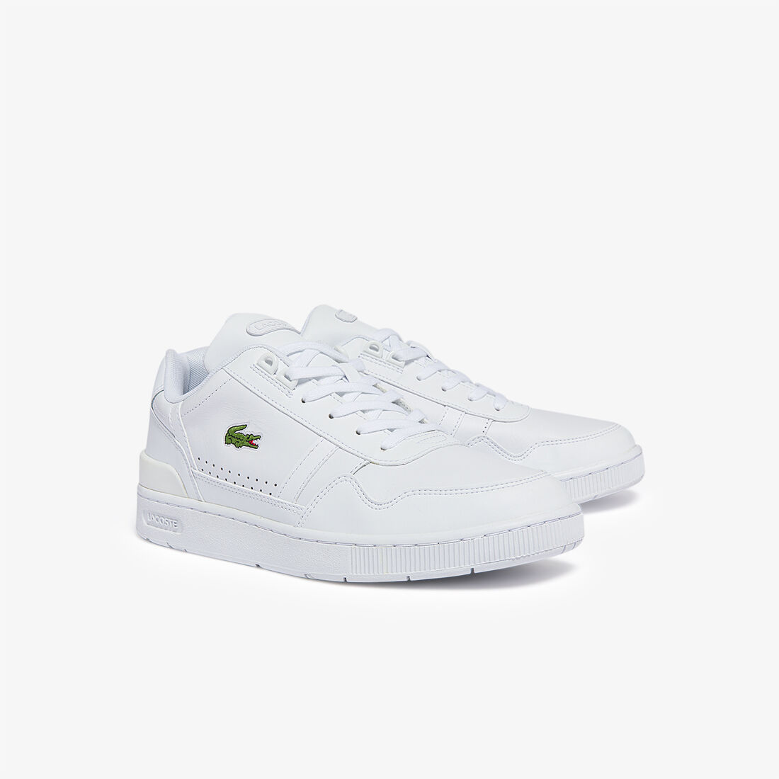 Lacoste T-clip Leder And Synthetik Sneakers Herren Weiß | IFEV-40679