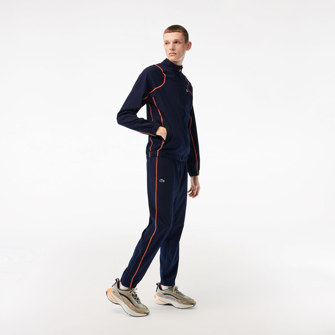 Lacoste Tennis High Neck Trainingsanzug Herren Navy | EOFJ-17609