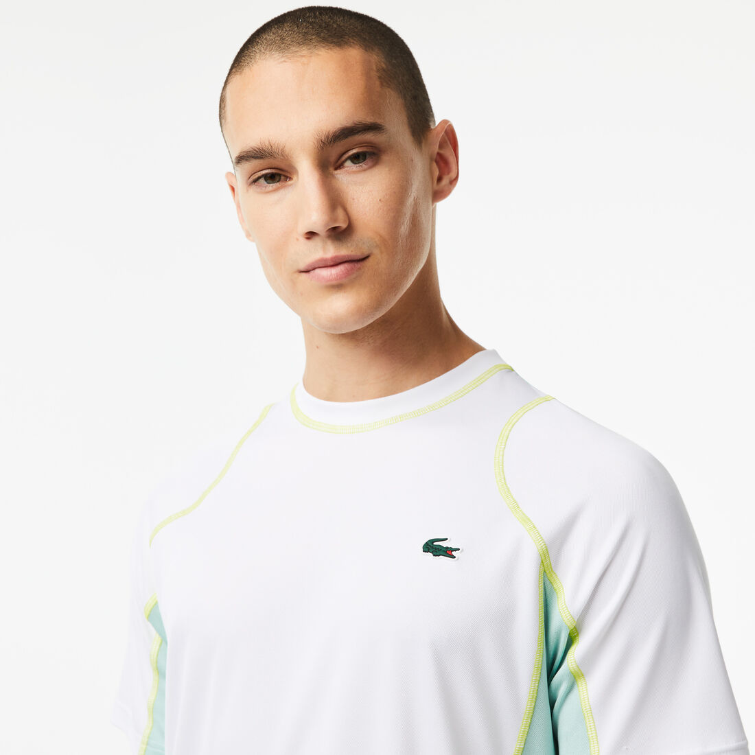 Lacoste Tennis In Tear Resistant Piqué T-shirts Herren Weiß | NBIW-32571