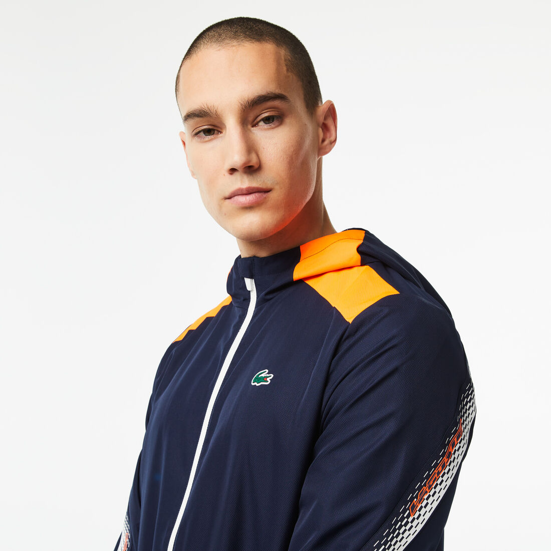 Lacoste Tennis Recycled Polyester Mit Kapuze Jacke Herren Navy | LPYU-08296