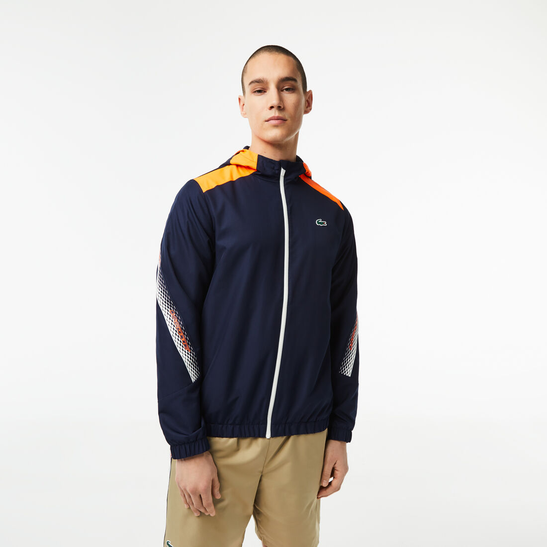 Lacoste Tennis Recycled Polyester Mit Kapuze Jacke Herren Navy | LPYU-08296