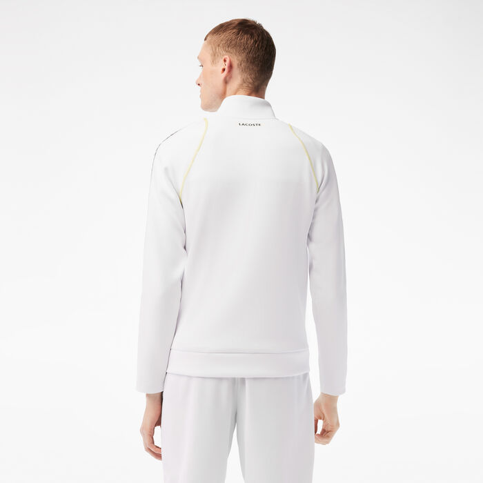 Lacoste Tennis X Daniil Medvedev Zipped Sweatshirts Herren Weiß Gelb | MYPN-05968