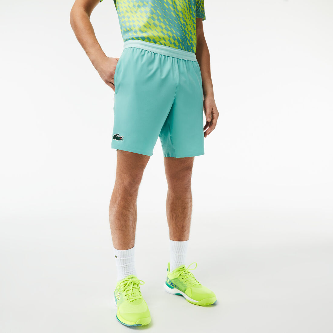 Lacoste Tennis X Novak Djokovic Taffeta Kurze Hose Herren Grün | ICMF-10652