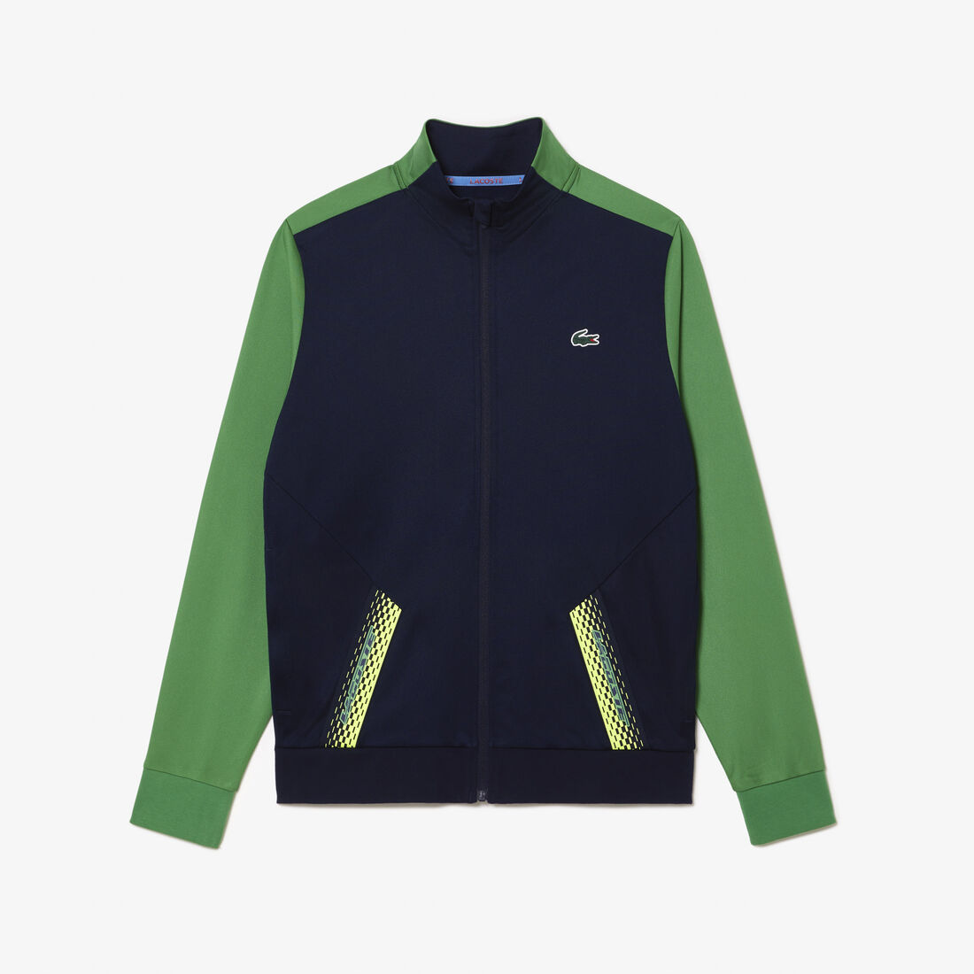 Lacoste Tennis Zipped Ripstop Sweatshirts Herren Navy Grün | RCDB-83479