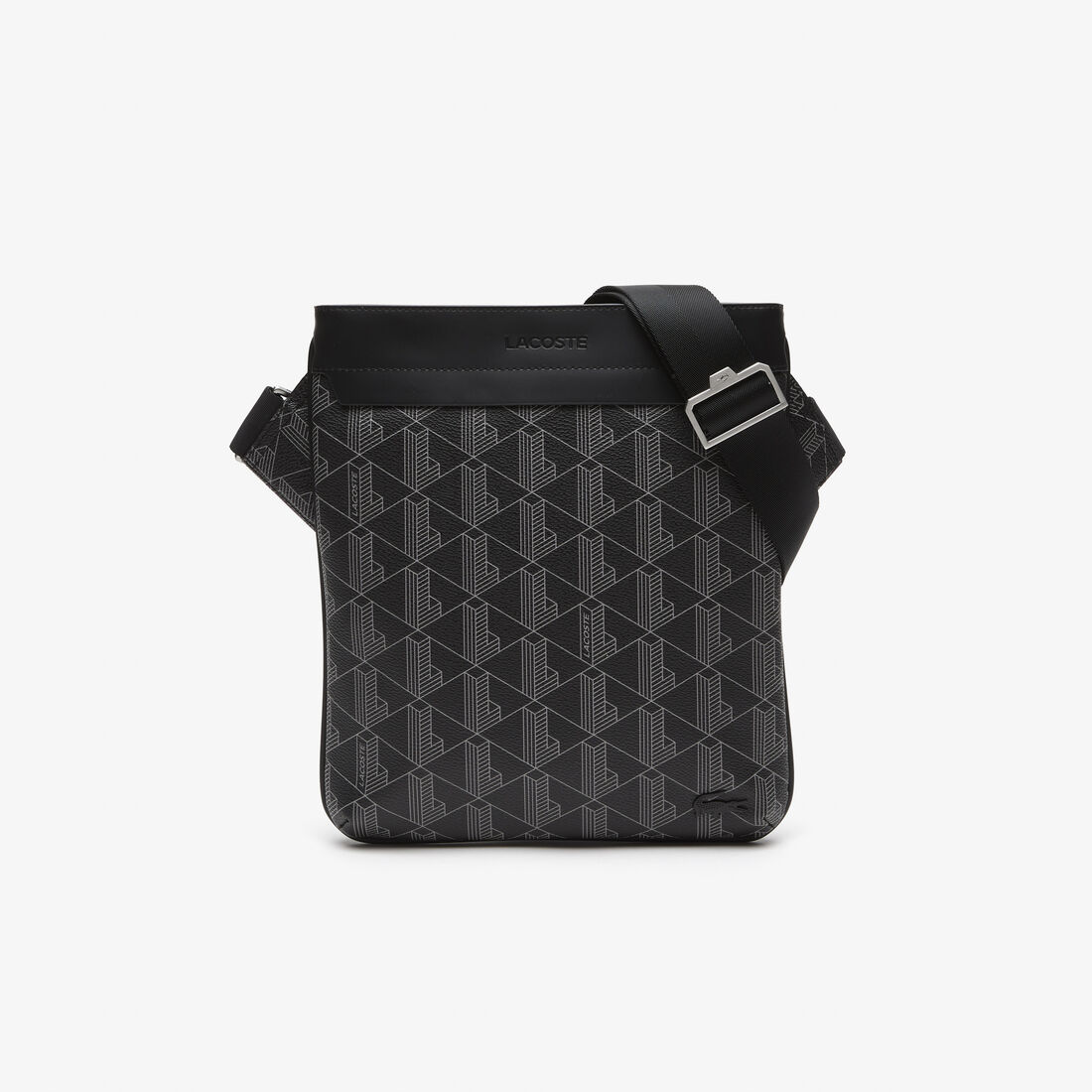 Lacoste The Blend Monogram Print crossbody taschen Herren Schwarz | XGMQ-14876