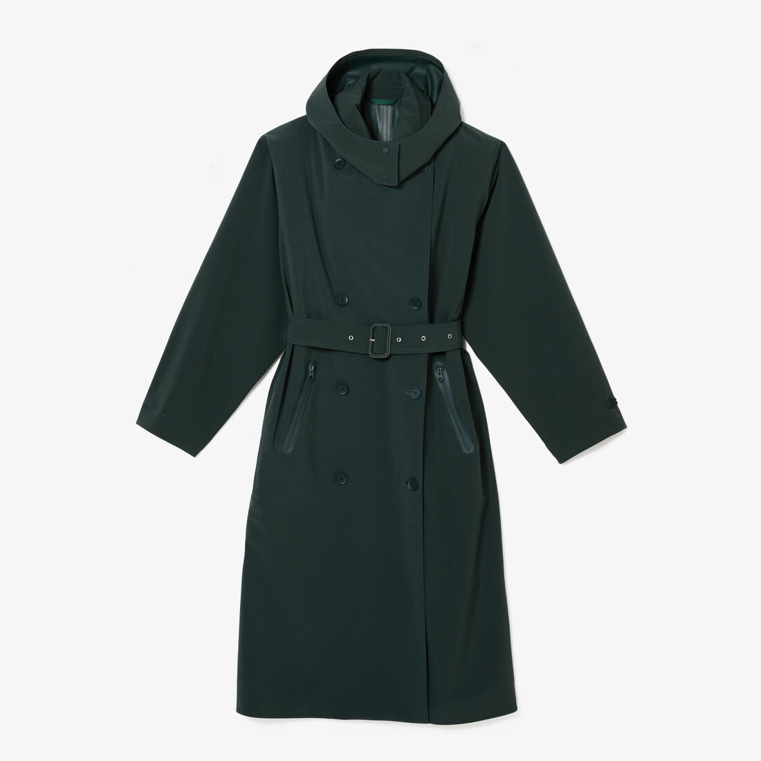 Lacoste Two-ply Piqué Oversised Trench Mäntel Damen Grün | MABK-15708