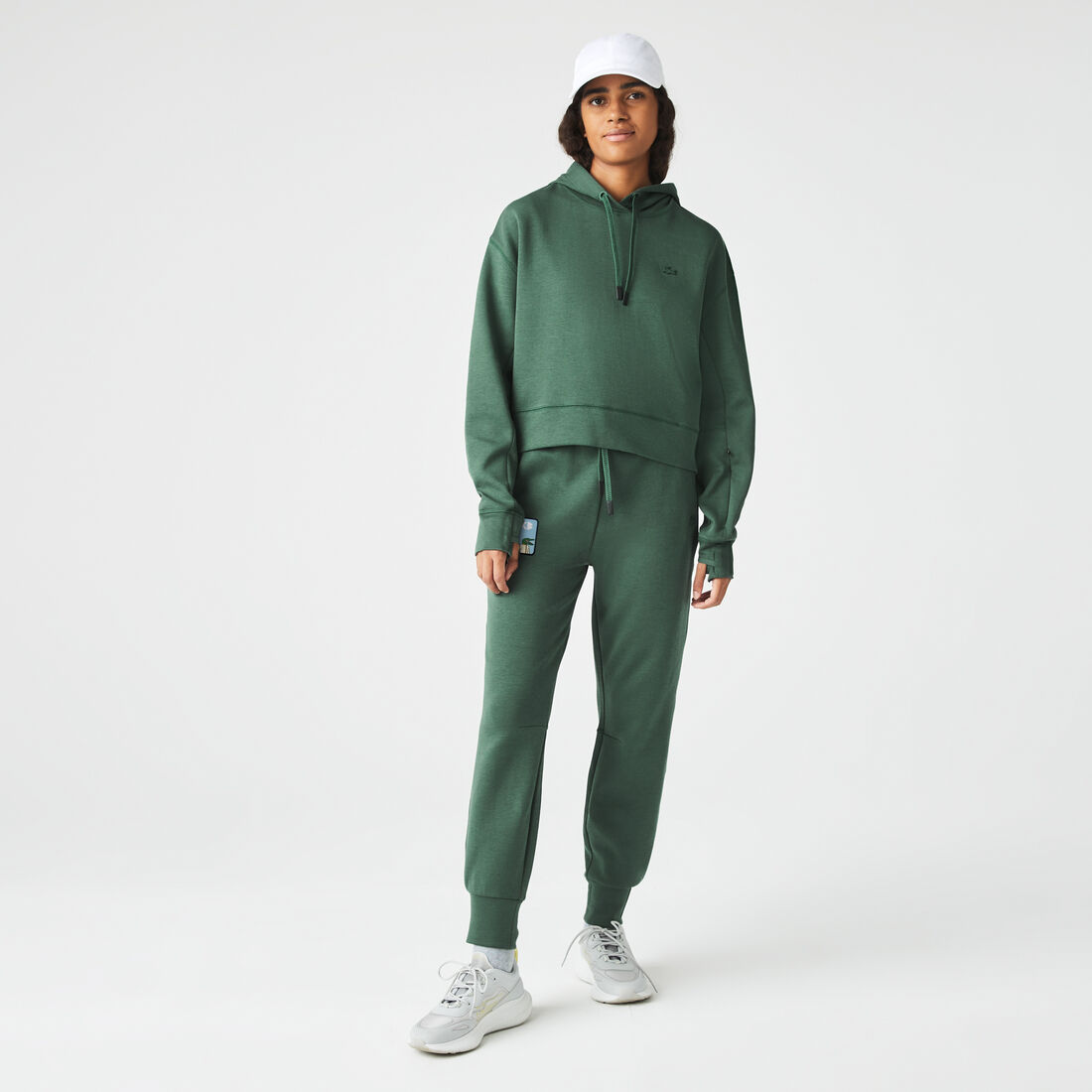 Lacoste Two-ply With Rexchouk Patch Sweathose Damen Grün | GKUE-75483