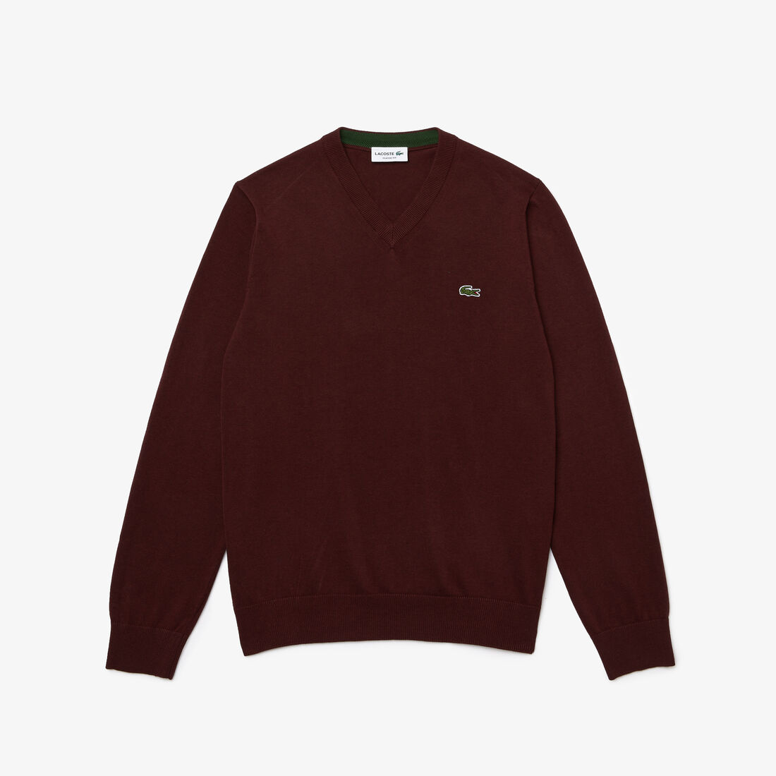 Lacoste V-neck Organic Baumwoll Pullover Herren Grün | UYLT-70821