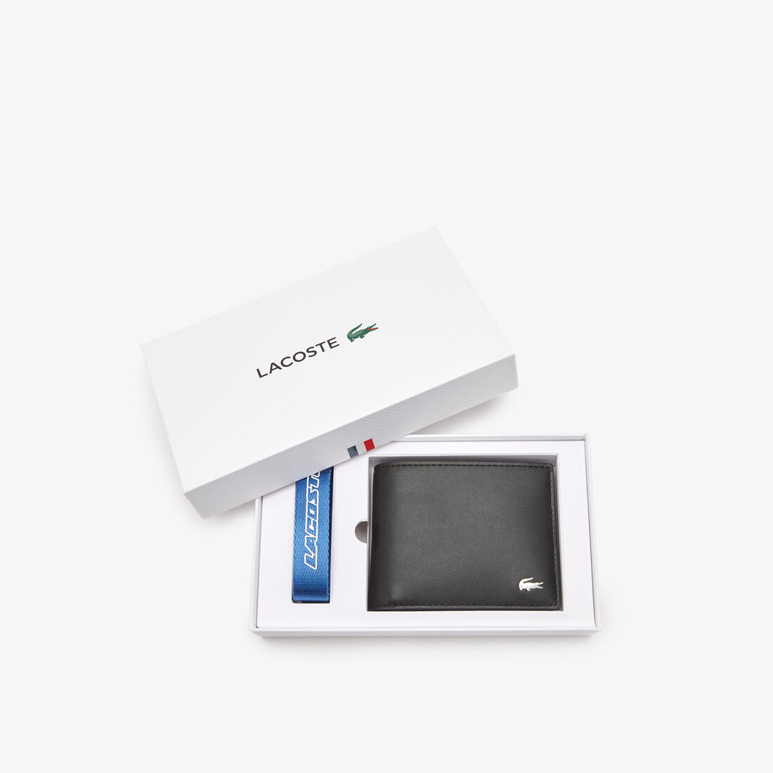 Lacoste Wallet And Matching Key Ring Gift Geldbörse Herren Schwarz | NTFD-09567