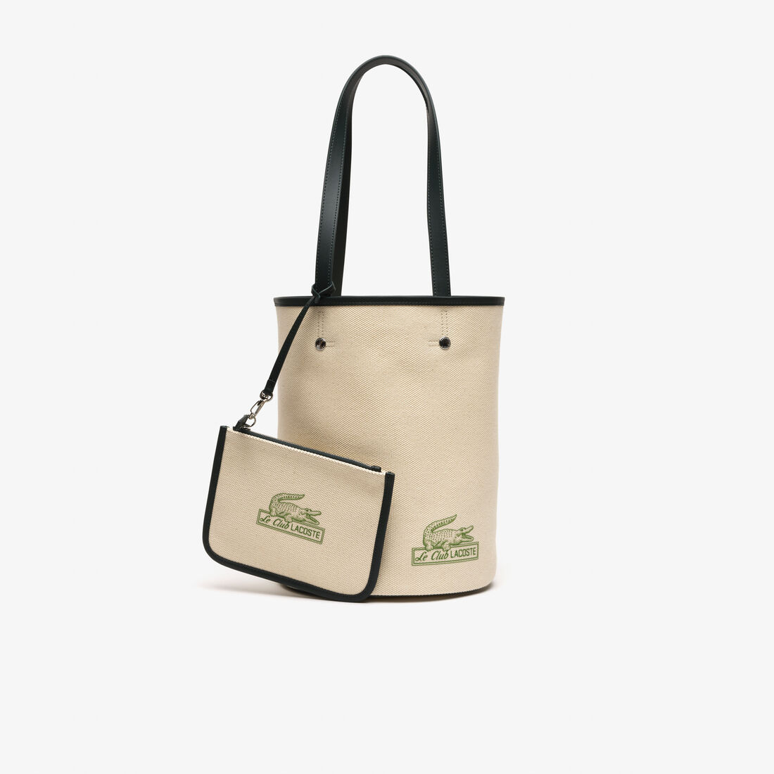 Lacoste With Removable Pouch Bucket Tasche Damen Beige | XIZG-30241