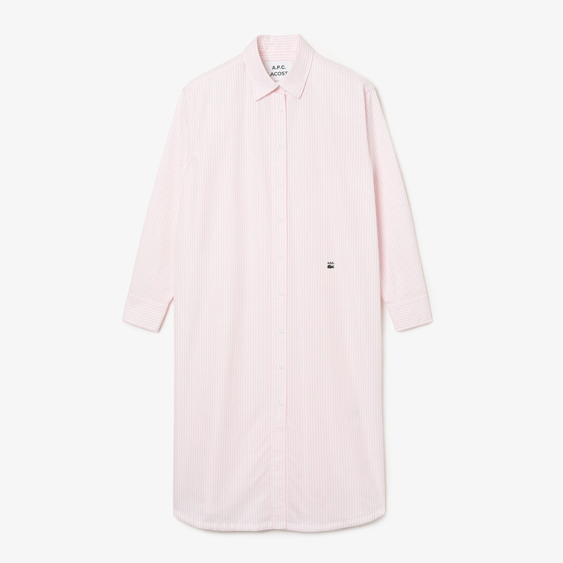 Lacoste X A.p.c. Gestreift Baumwoll Kleider Damen Weiß | JHYM-06423