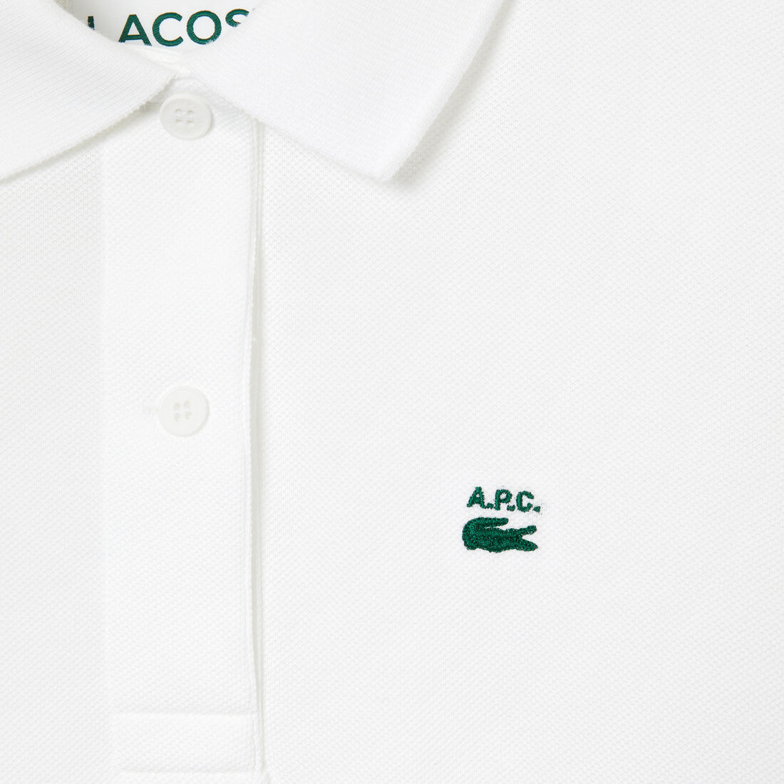 Lacoste X A.p.c. Loose Fit Baumwoll Petit Piqué Polo Shirts Damen Weiß | SEVC-82735