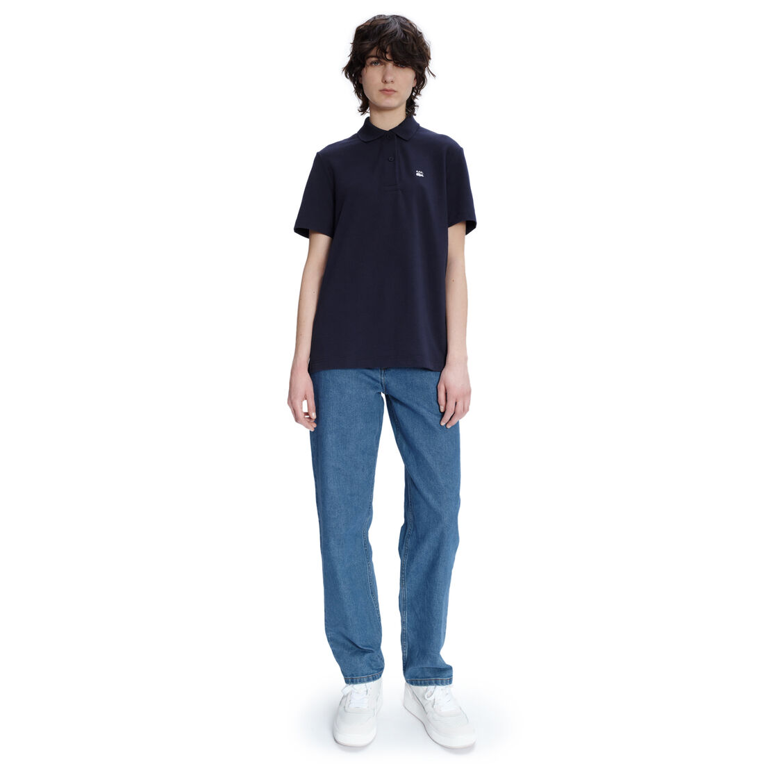 Lacoste X A.p.c. Loose Fit Baumwoll Petit Piqué Polo Shirts Damen Blau | SKFG-31469