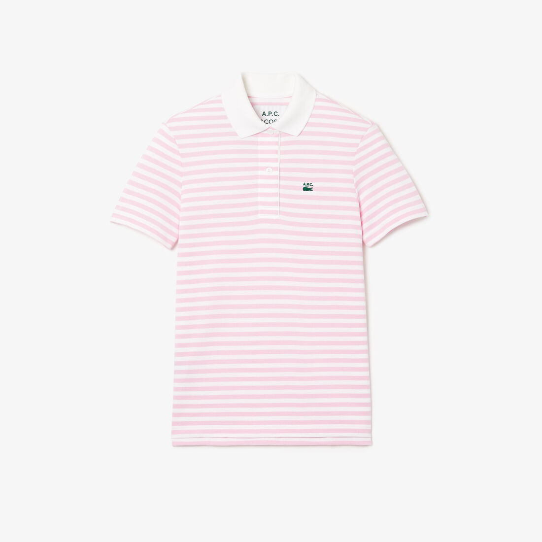 Lacoste X A.p.c. Loose Fit Gestreift Polo Shirts Damen Weiß | SGUI-01647