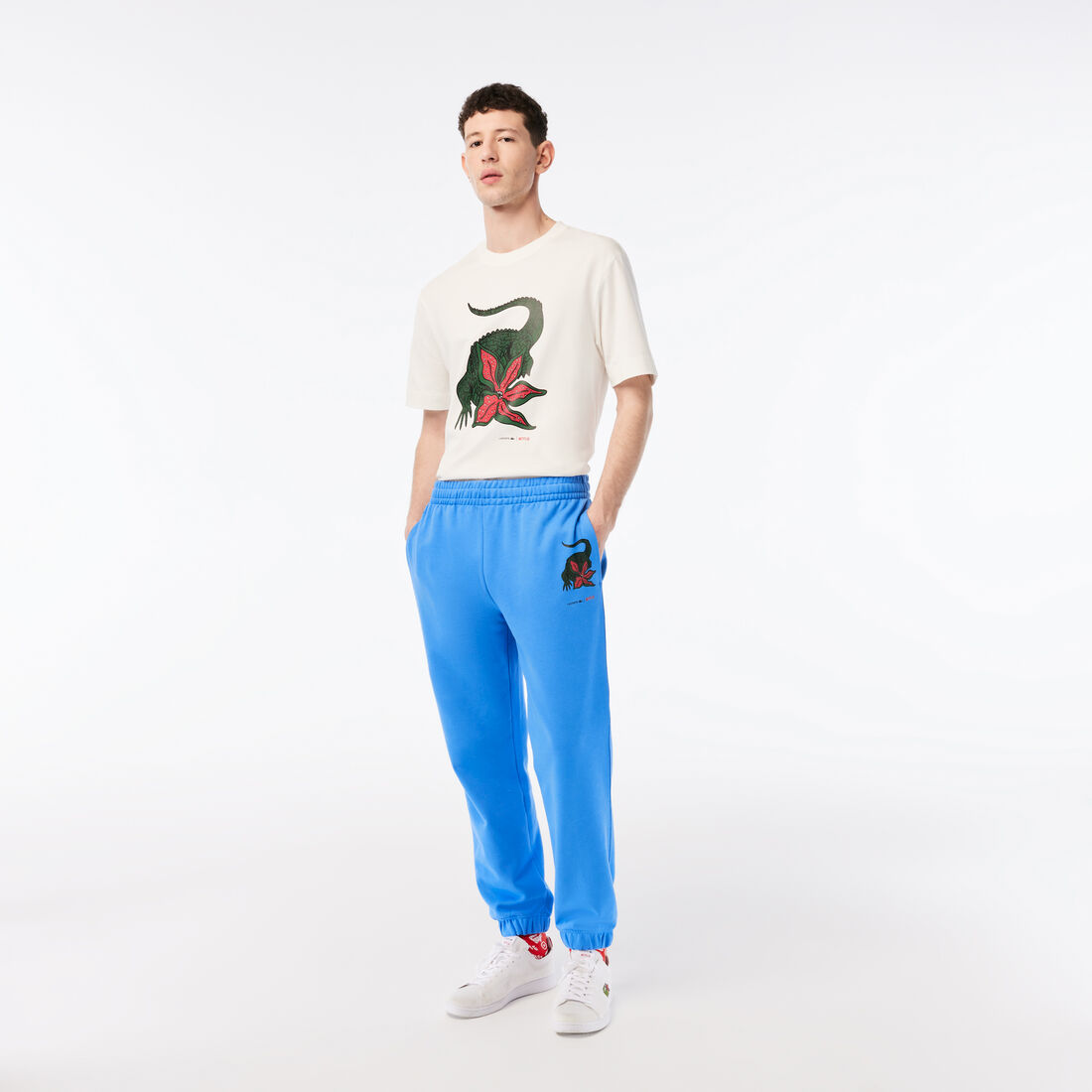 Lacoste X Netflix Croc Print Track Hose Herren Blau | WOYA-19457