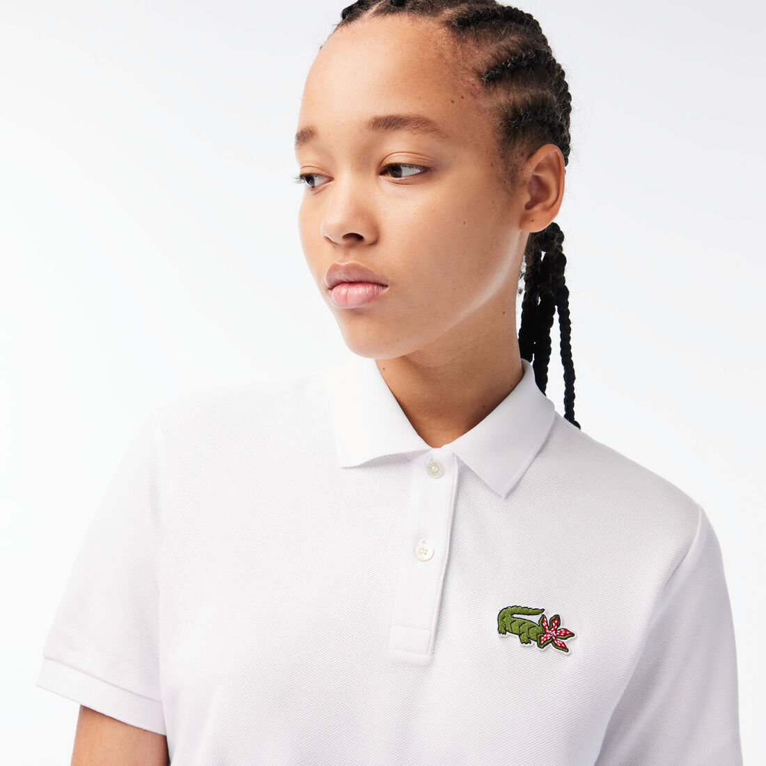 Lacoste X Netflix Crocodile Show Print Polo Shirts Damen Weiß | ZNVC-92086