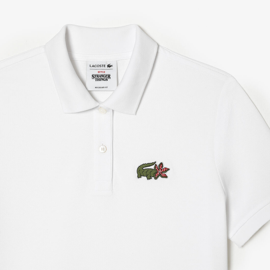 Lacoste X Netflix Crocodile Show Print Polo Shirts Damen Weiß | ZNVC-92086