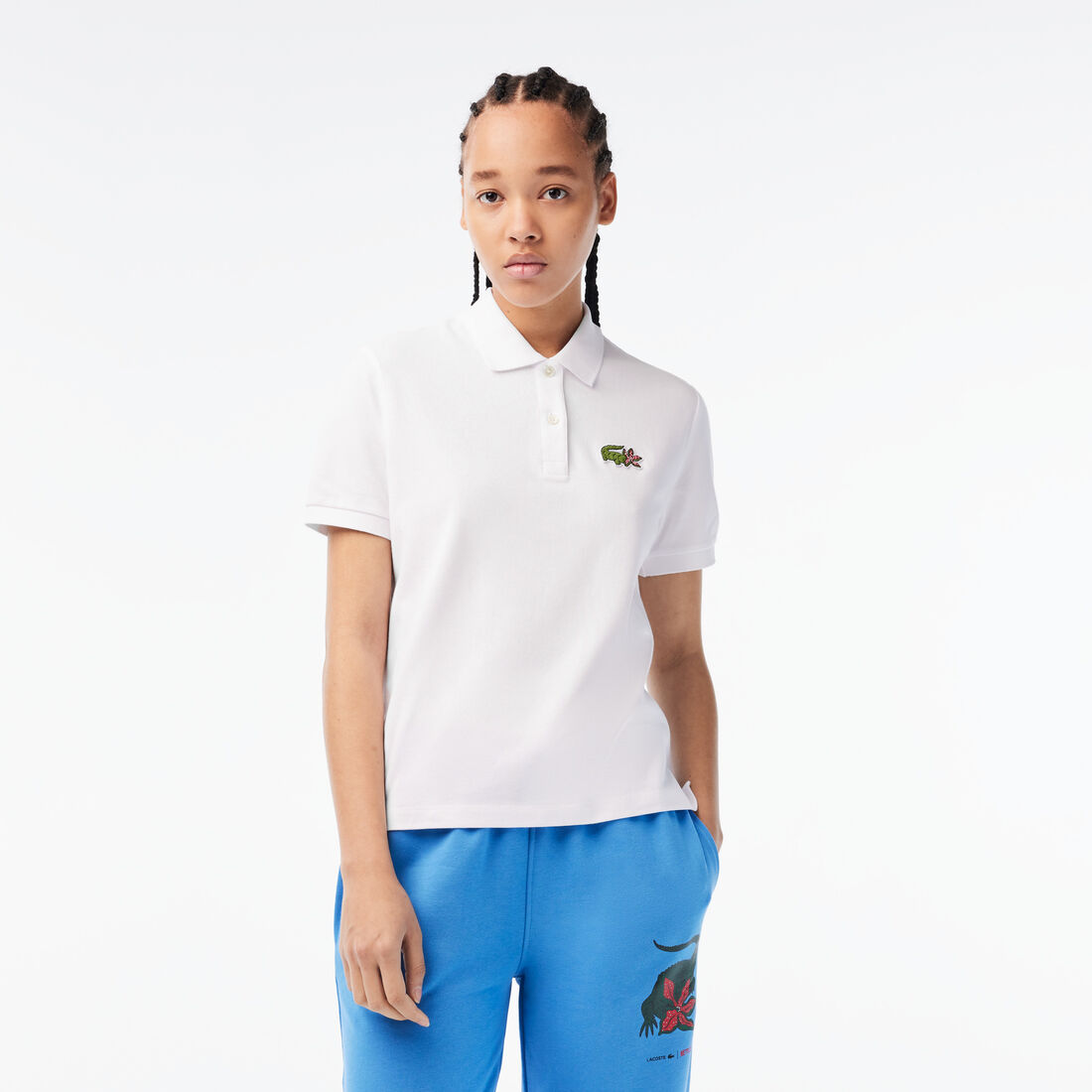 Lacoste X Netflix Crocodile Show Print Polo Shirts Damen Weiß | ZNVC-92086