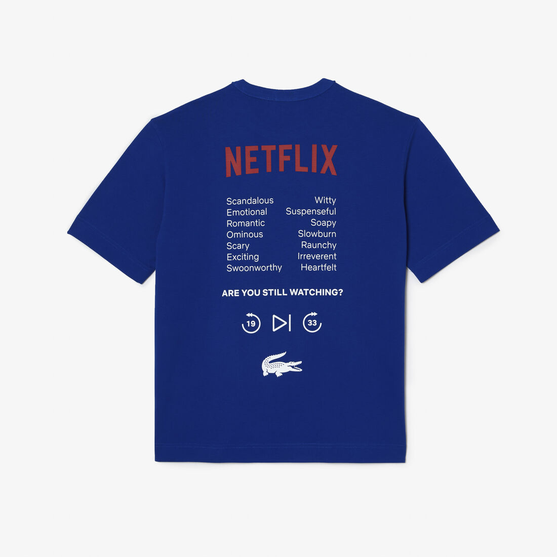 Lacoste X Netflix Loose Fit Organic Baumwoll T-shirts Herren Blau | OAWX-21679