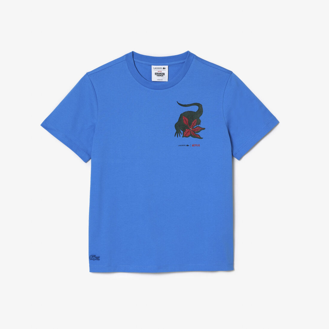 Lacoste X Netflix Organic Baumwoll Jersey T-shirts Damen Blau | OTJN-04358