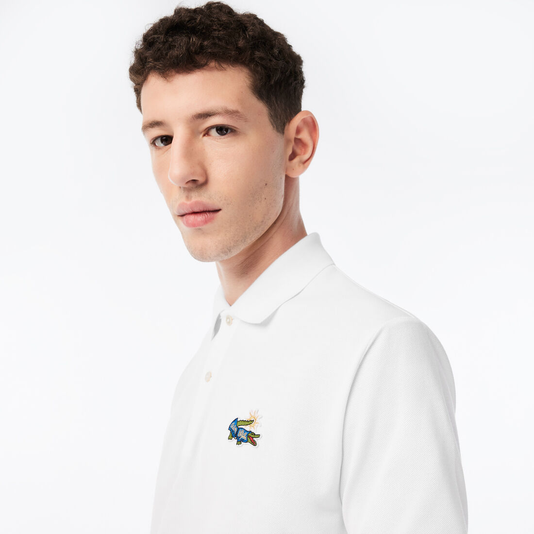 Lacoste X Netflix Organic Baumwoll Polo Shirts Herren Weiß | CRGY-59146