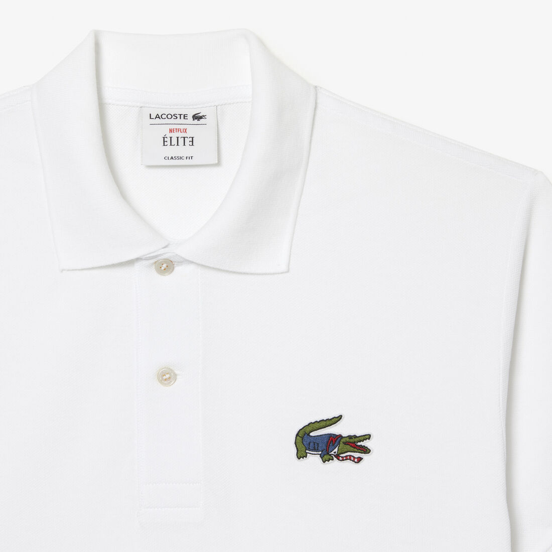 Lacoste X Netflix Organic Baumwoll Polo Shirts Herren Weiß | LBFE-01534