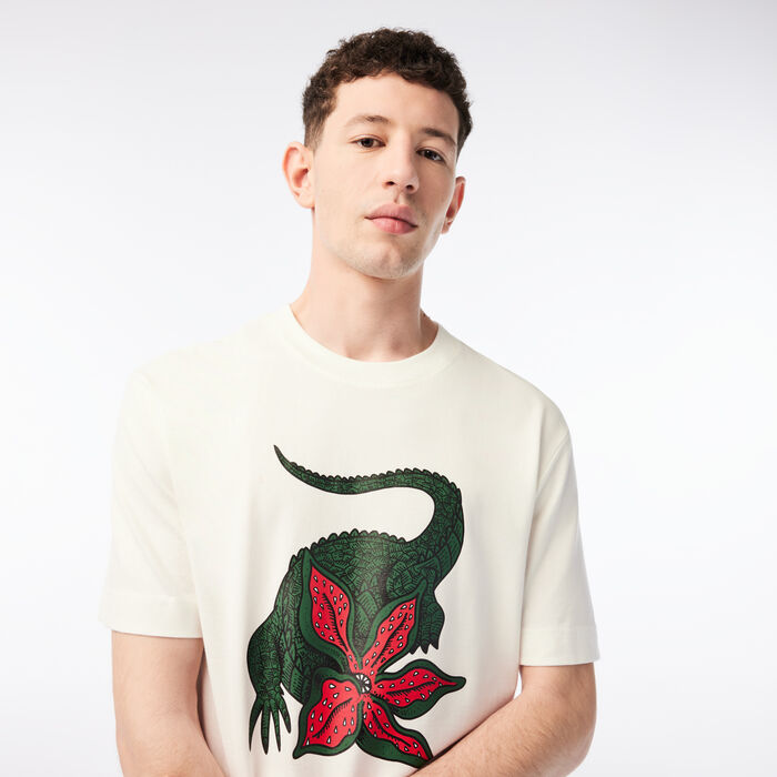 Lacoste X Netflix Organic Baumwoll T-shirts Herren Weiß | FNHU-84539